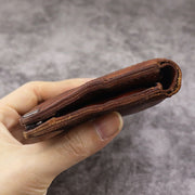 Retro Vertical Multi-slot Handmade Wallet Card Case