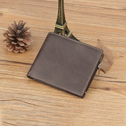 Wallet For Men Casual Leather Multi Function Zipper Coin Purse
