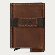 Slim Leather Card Holder Wallet Instant Card Access with RFID Blocking