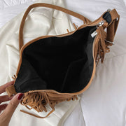 Women Tassel Crossbody Bag Leather Hobo Bag Shoulder Purses Handbags