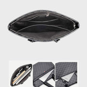 Leather Laptop Shoulder Bag Briefcase Laptop Sleeve Case with Crossbody Strap