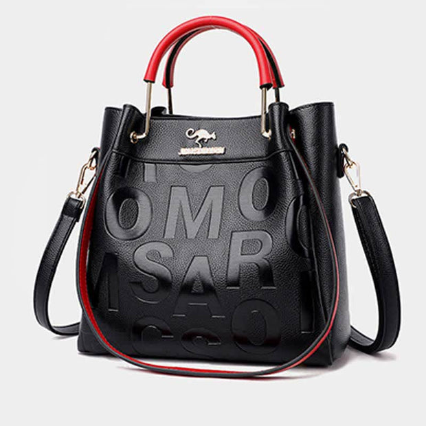 Women's Handbag Top-Handle Bags PU Leather Letter Print Crossbody Bag