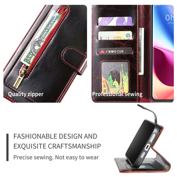 Wallet Case for iPhone PU Leather Durable Phone Case with Card Slot