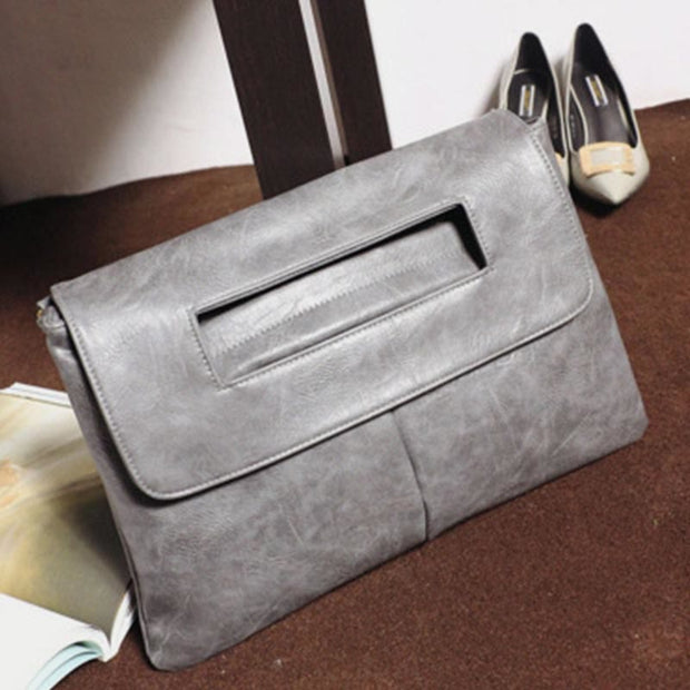 Vegan Leather Shoulder Bag Clutch For Women Fashion Handbag with Crossbody Strap