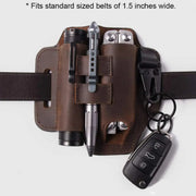 Mens Tools Tactical Bag Outdoor Portable Leather Waist Bag