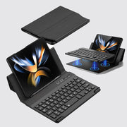 Phone Case For Samsung Light Luxury Leather Cover With Bluetooth Keyboard