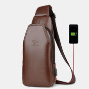 USB Large Capacity Sling Bag Crossbody Bag