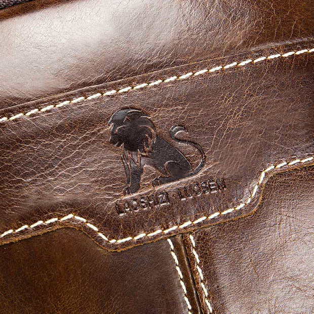 Small Genuine Leather Sling Crossbody Backpack Shoulder Bag for Men