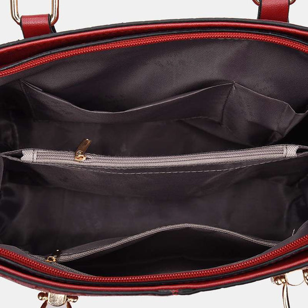 Vegan Leather Boston Bag Satchel Solid Color Crossbody Purse Handbag For Women