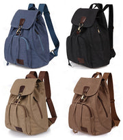 Canvas Backpack for Women Girls Vintage Drawstring Backpack School Travel Rucksack
