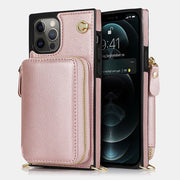 360° Edge Coverage Phone Case Multifunctional Card Holder Crossbody Bag Wallet