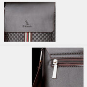 Messenger Bag for Men Casual Brown PU Leather Crossbody Bag