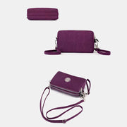 3 Zip Mini Crossbody Bag Lightweight Cellphone Wallet Long Wristlet Purses