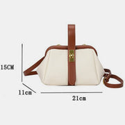 Buckle Phone Bag For Women Elegant Leather Handbag Crossbody Bag