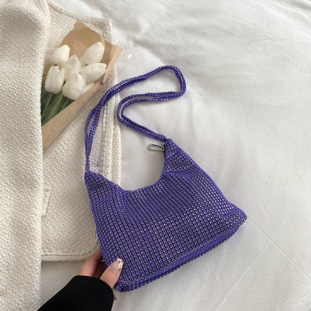 Shoulder Bag For Women Simple Leisure Portable Bling Dating Bag