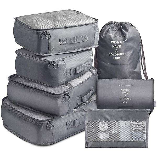 7PCS Travel Mesh Bag Luggage Organizer