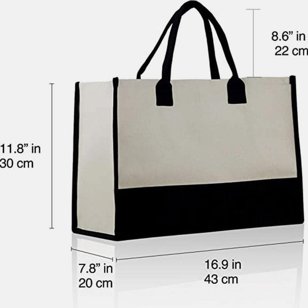 Large Capacity Casual Initial Tote Bag "K"