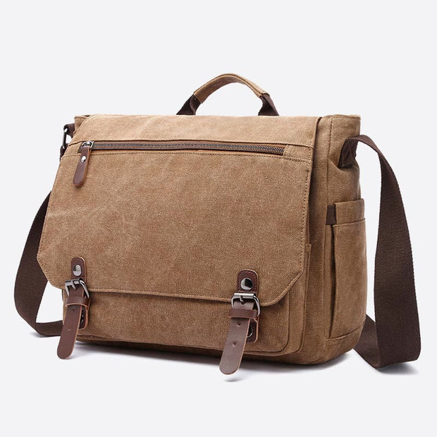 Messenger Bag for Men Portable Large Capacity Canvas Business Briefcase