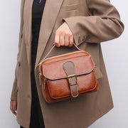 Vintage Ladie's PU Leather Crossbody Shoulder Bag for Women Handmade Purse
