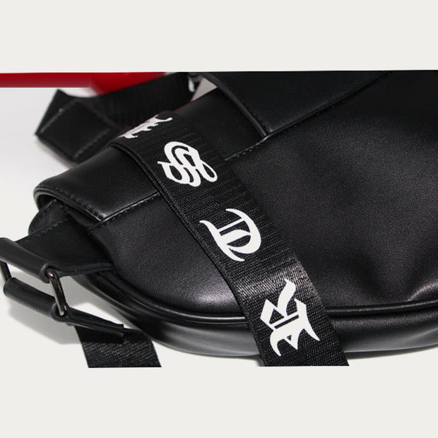 Crossbody Bag For Men Half Round Shape Leather Saddle Bag