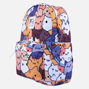 Backpack for Women Cute Pastel Cat Painting Teenage Travel Daypack