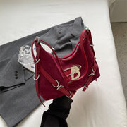 Retro Underarm Bag For Women Adjustable Strap Crossbody Leather Bag