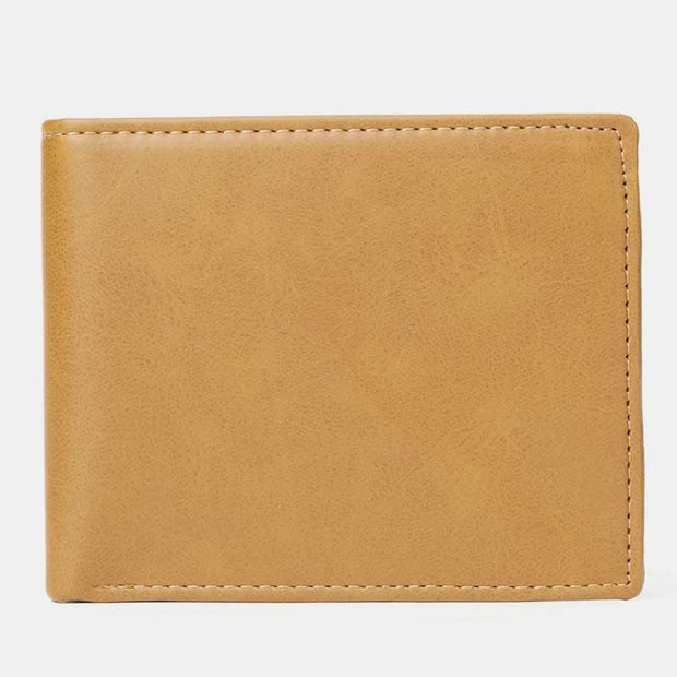 Personalized Engraved Mens Wallet Trifold Leather Wallet Card Holder