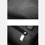 Women's Textured Leather Top-Handle Fashion Satchel Handbag with Crossbody Strap