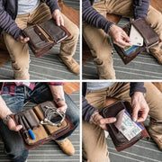 Men Vintage Multifunctional Business Long Wallet