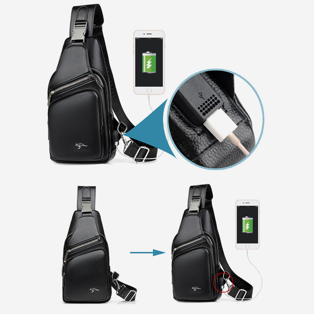 Anti-theft USB Charging Large Capacity Sling Bag