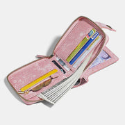 Wallet for Women Light Pink Triplefold Short Shopping Card Purse