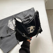Retro Underarm Bag For Women Adjustable Strap Crossbody Leather Bag