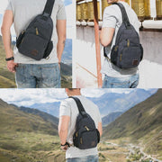 Canvas Outdoor Casual Large Capacity Crossbody Bag Chest Bag