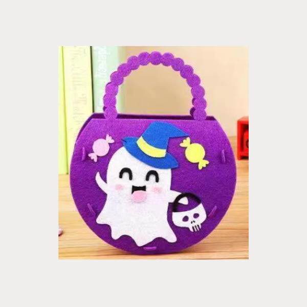Halloween Candy Bag For Festival Cute Cartoon Ghost Felt Bag
