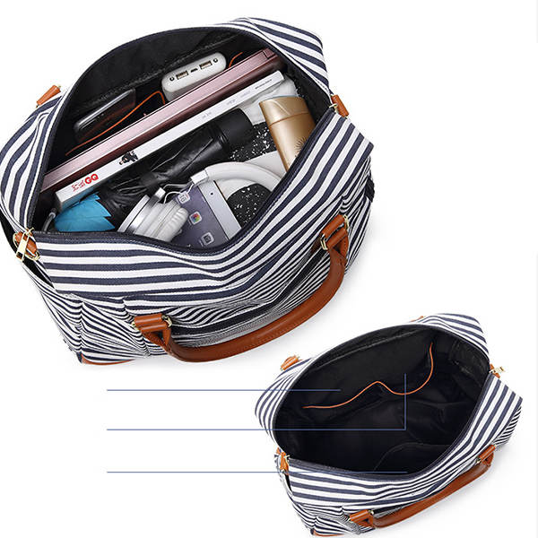 Unisex Stripe Printing Duffle Bag